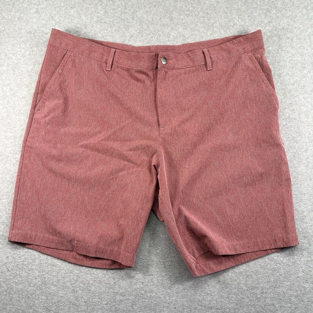 Adidas Men's Golf Shorts CrossHatch 9 Lucid Red Size 42 Chino Outdoors Casual